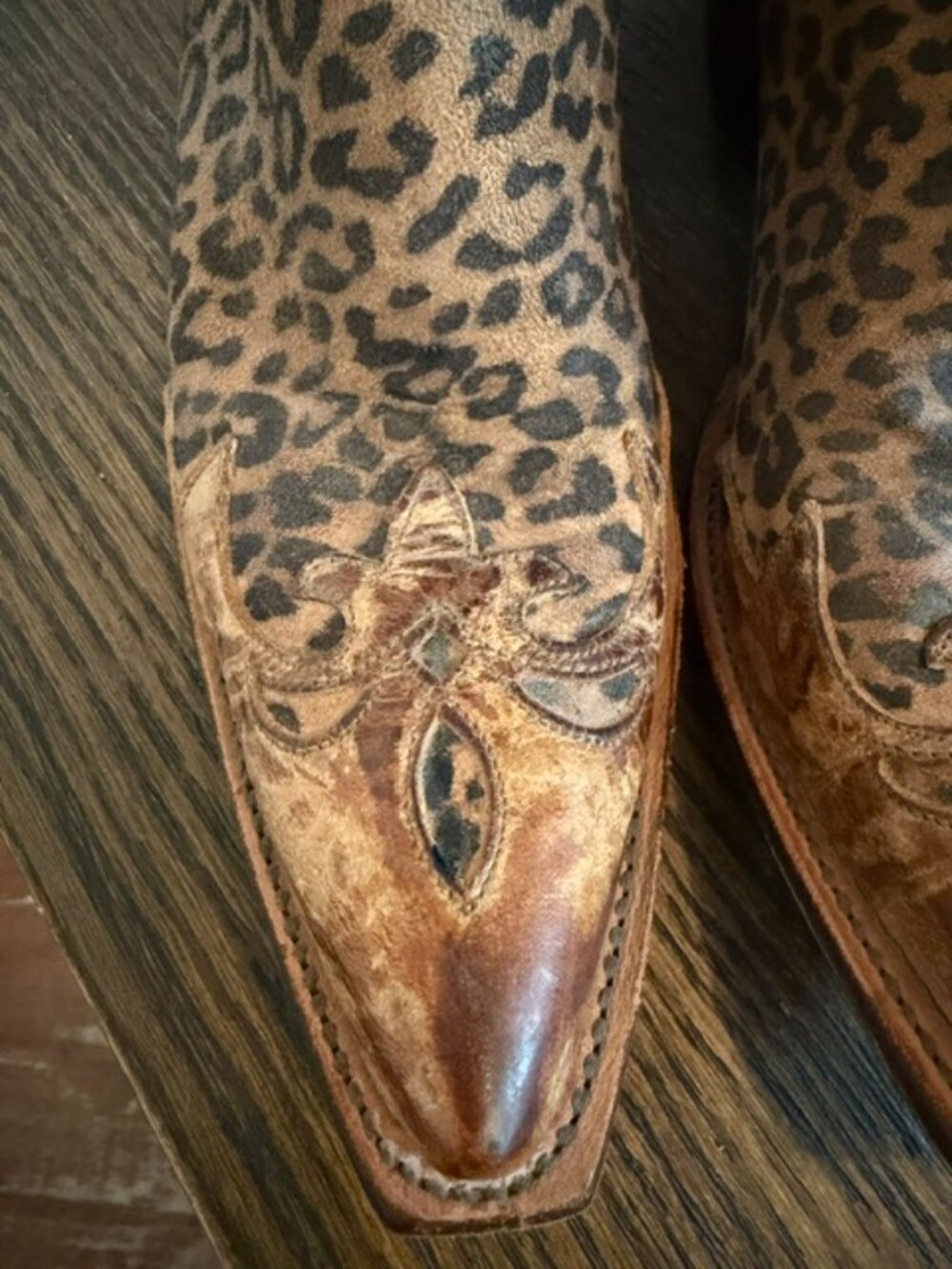 Lucchese RAREDiva Angiola Limited Ed. Cowboy Boots Women 9B Leopard Print 90/120 - Picture 12 of 15